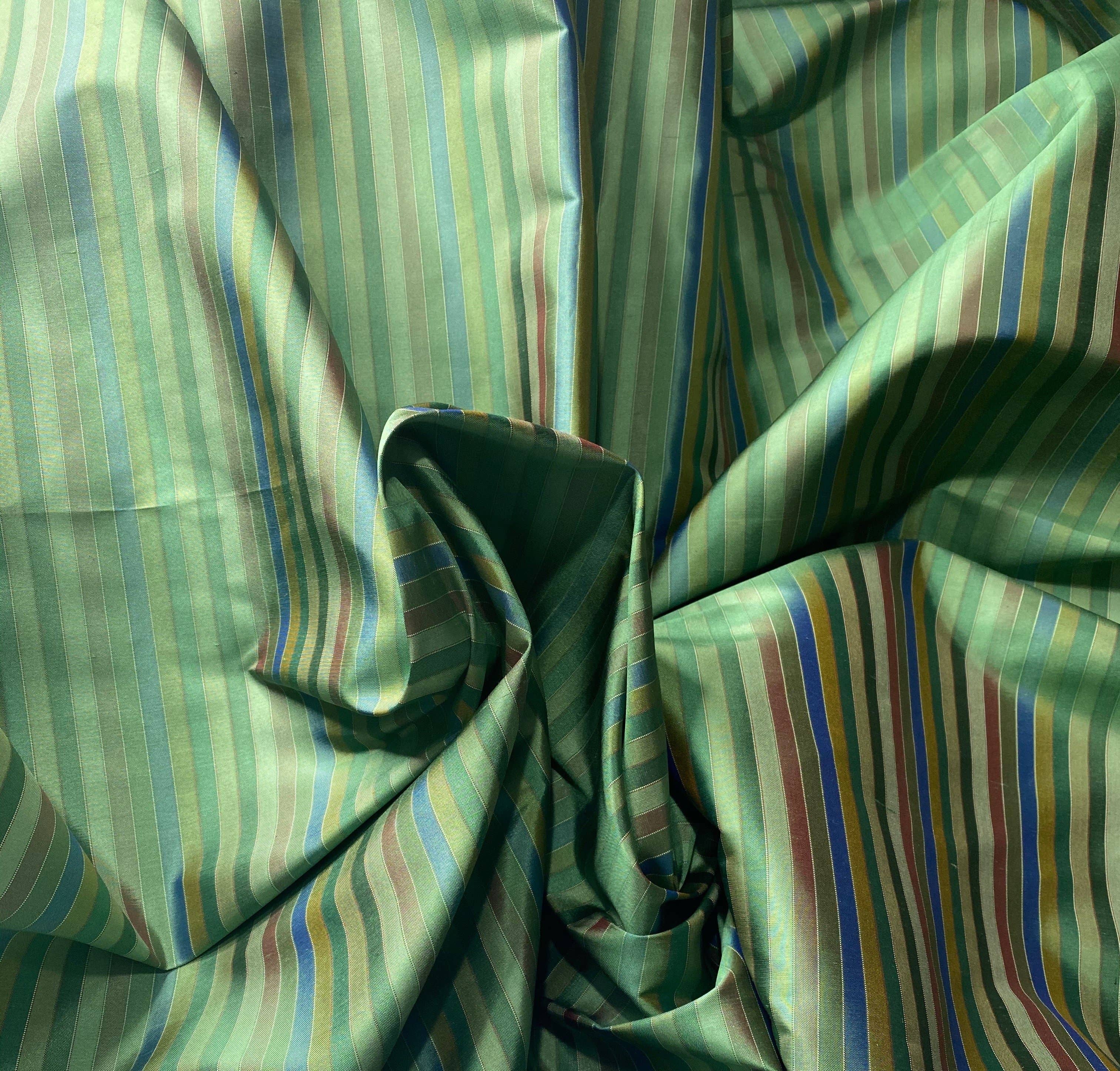 Fancy Styles Fabric – wholesale Fabric – Duchess Roxanne Designer 100% Silk Taffeta - Blue, Green, &2