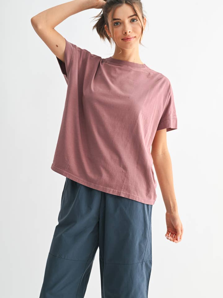 Mono B - Wholesale T-Shirt - Women's - Pima Cotton SunFade Drape Tee1