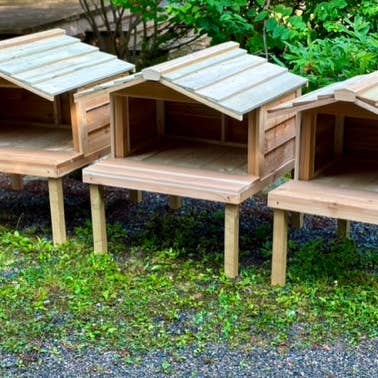 UnderCover Pet Houses - Wholesale Pet Elevated Bowl - Cat/Dog - Outdoor Cat Feeding Station with Raise Platform and Extended Roof - Food Shelter for Feral Cats5