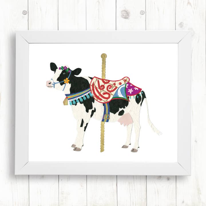 Holstein Cow Art Print for wholesale by Whimsy Spot