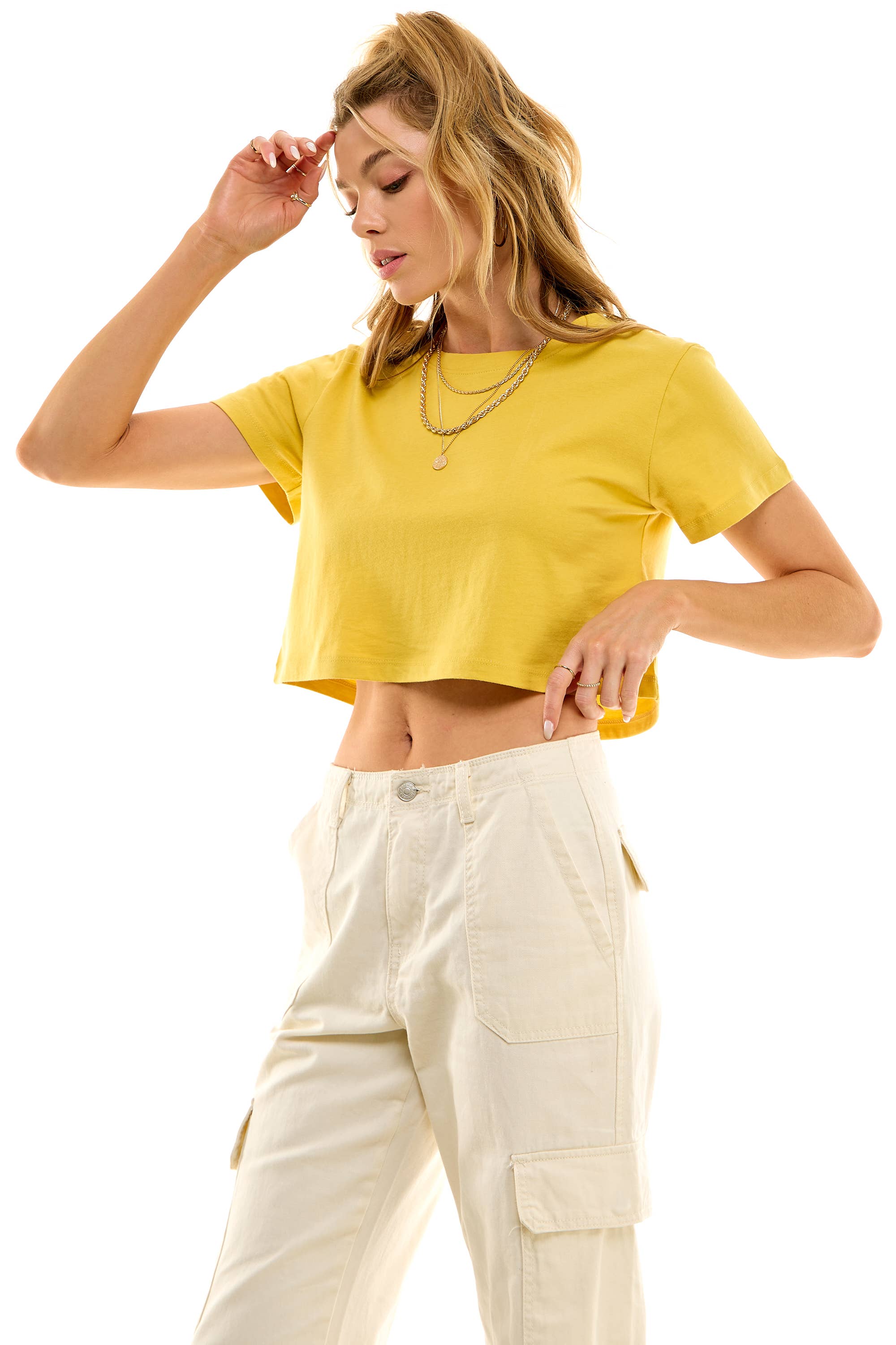 LOVING PEOPLE - Wholesale T-Shirt - Women's - Premium cotton boxy crop tops60