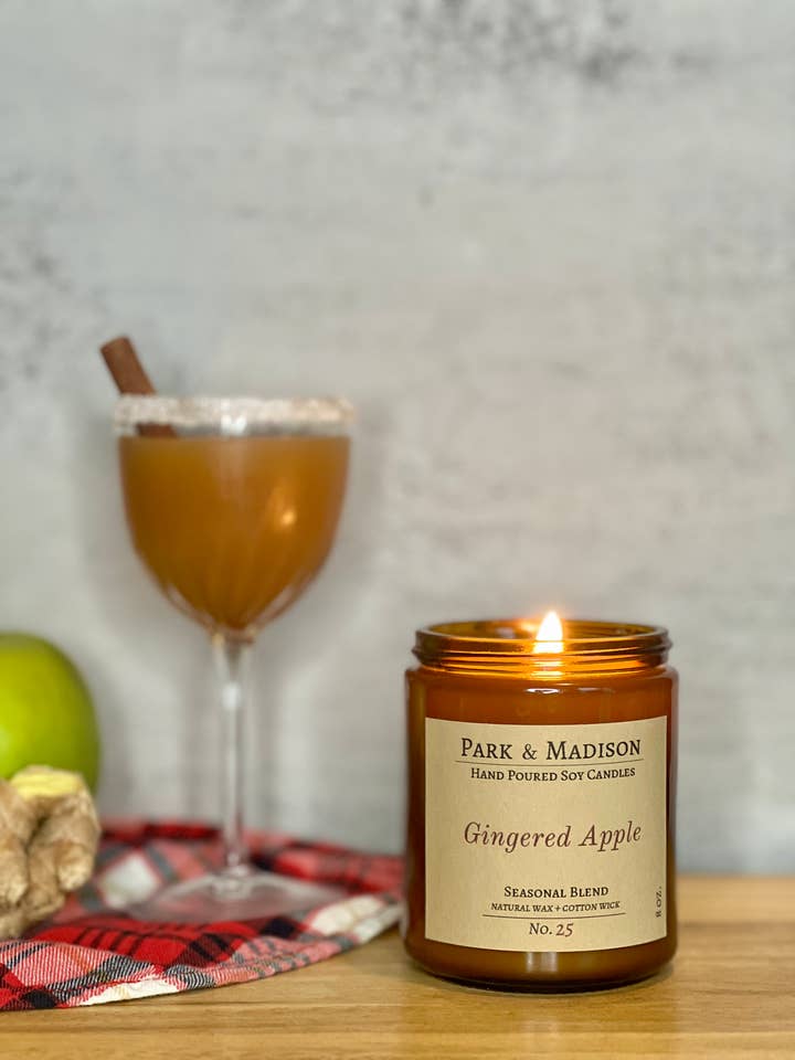 Bougie de soja aux pommes et au gingembre pour la vente par Park & Madison