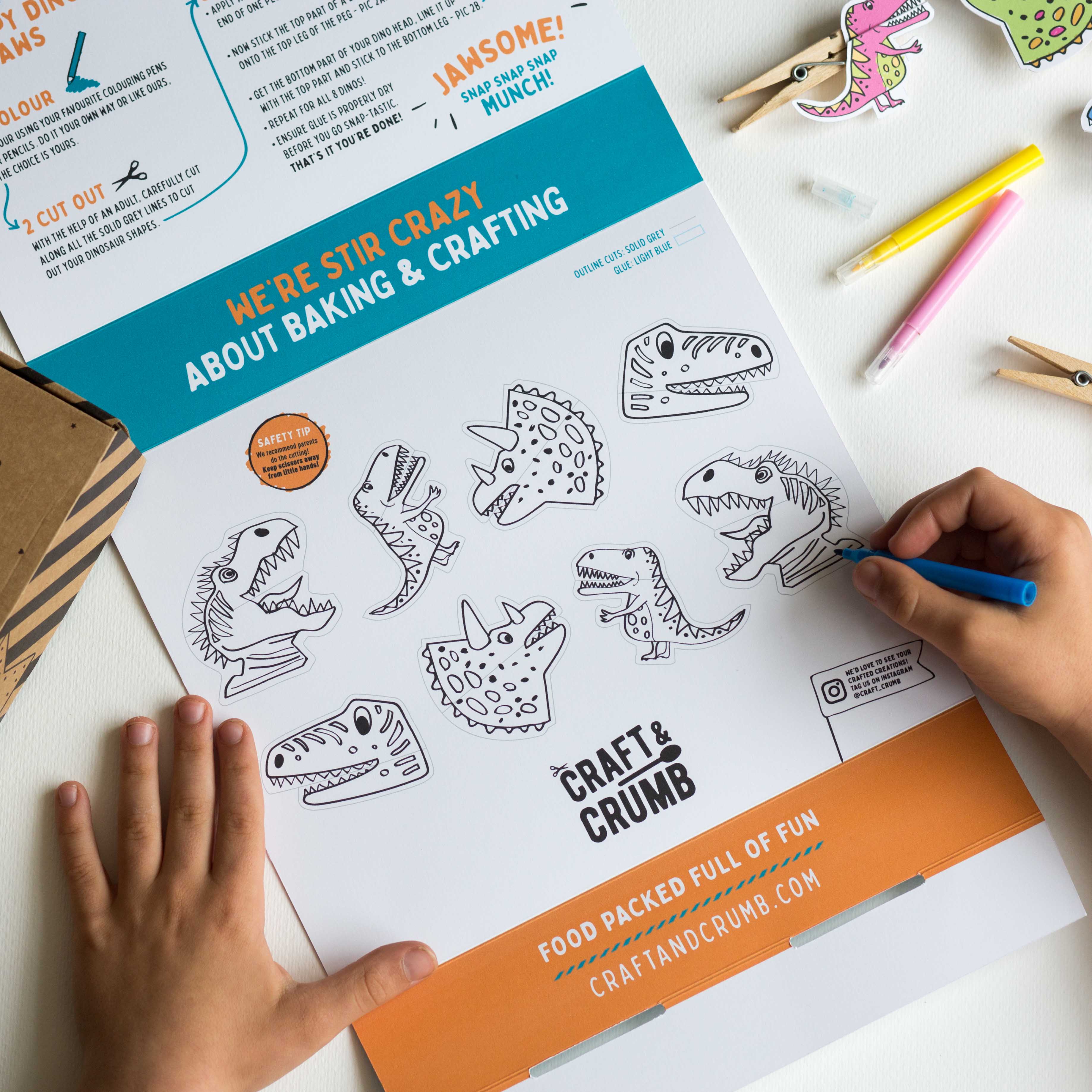 Craft & Crumb - Wholesale DIY Food Kit - Dinosaur biscuit baking and craft kit3