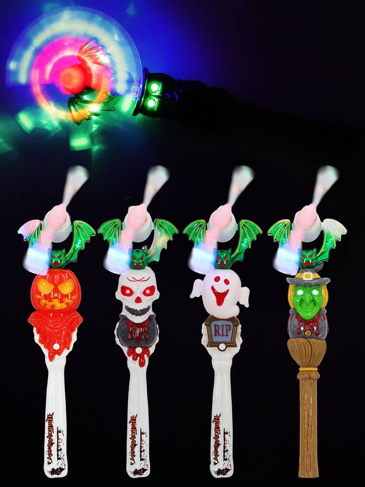 Halloween Light-up Glow Noise Windmill Wand for wholesale by Cap Zone