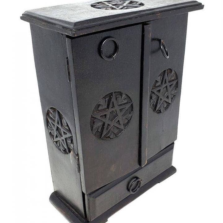 Sage Garden - Venta al por mayor Armario - Armario de madera con forma de pentagrama, 10.5 x 7.25 x 4.5 pulgadas