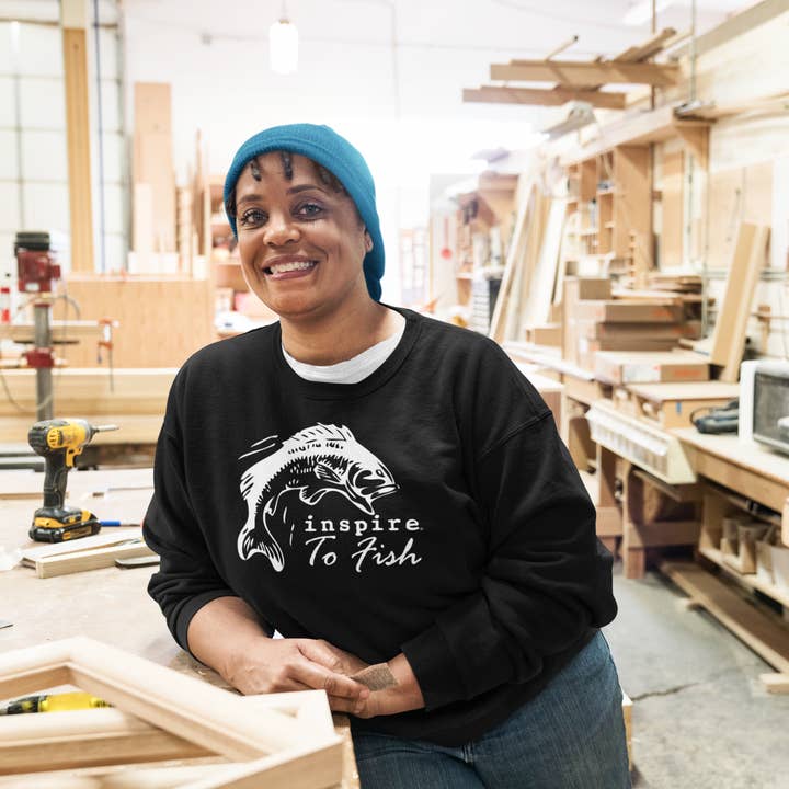 Inspire Born To Fish Unisex Crewneck for wholesale by inspire