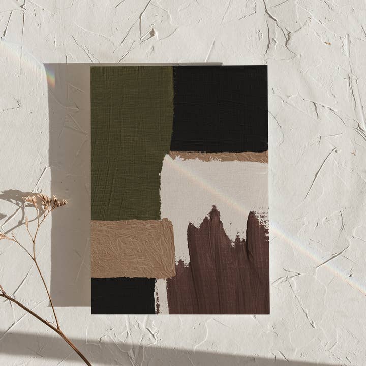 Khaki Brush Art Print for wholesale by LXR CREATE