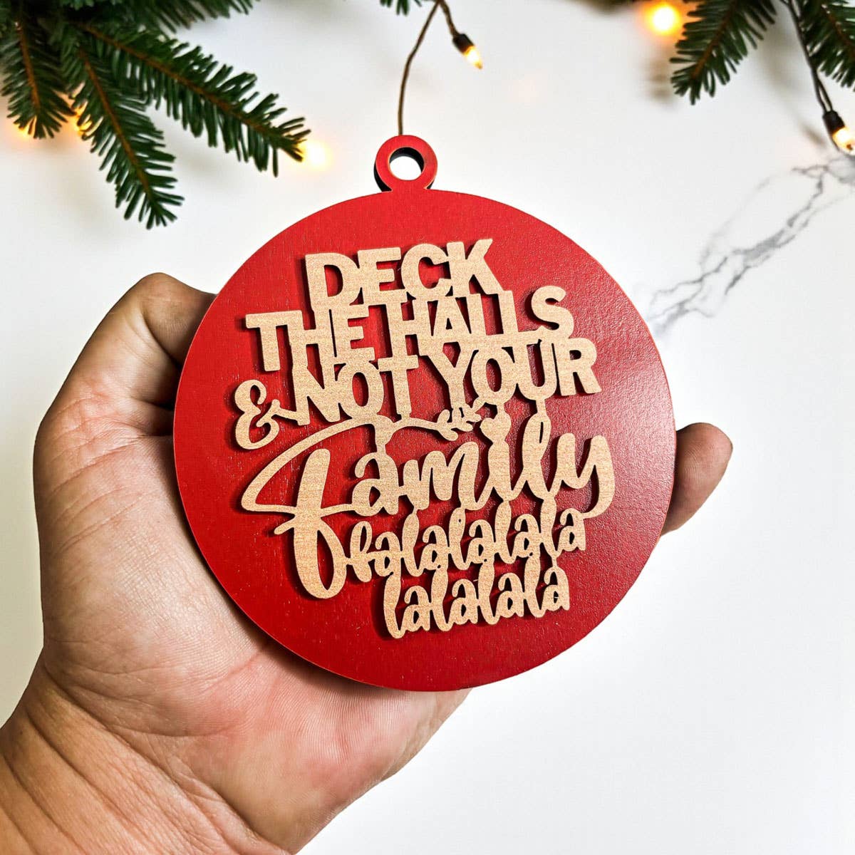 Gia Roma - Wholesale Ornament - Hanging Christmas Decor + Handmade Wooden Ornament Funny15