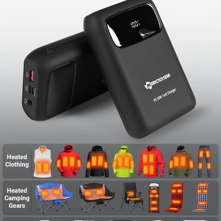 Antarctica Outdoors – wholesale Portable charger – ANTARCTICA GEAR 15000mAh 12V Portable Battery, PD 30W and QC 4.0 Fast Charger Battery4