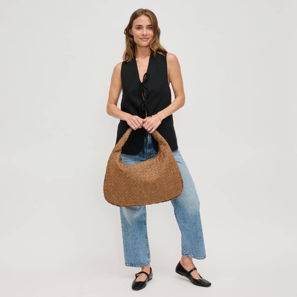 Urban Expressions – Großhandel Schultertasche – Damen – Victoria Hobo-Tasche mit geflochtenem Design aus veganem Leder45