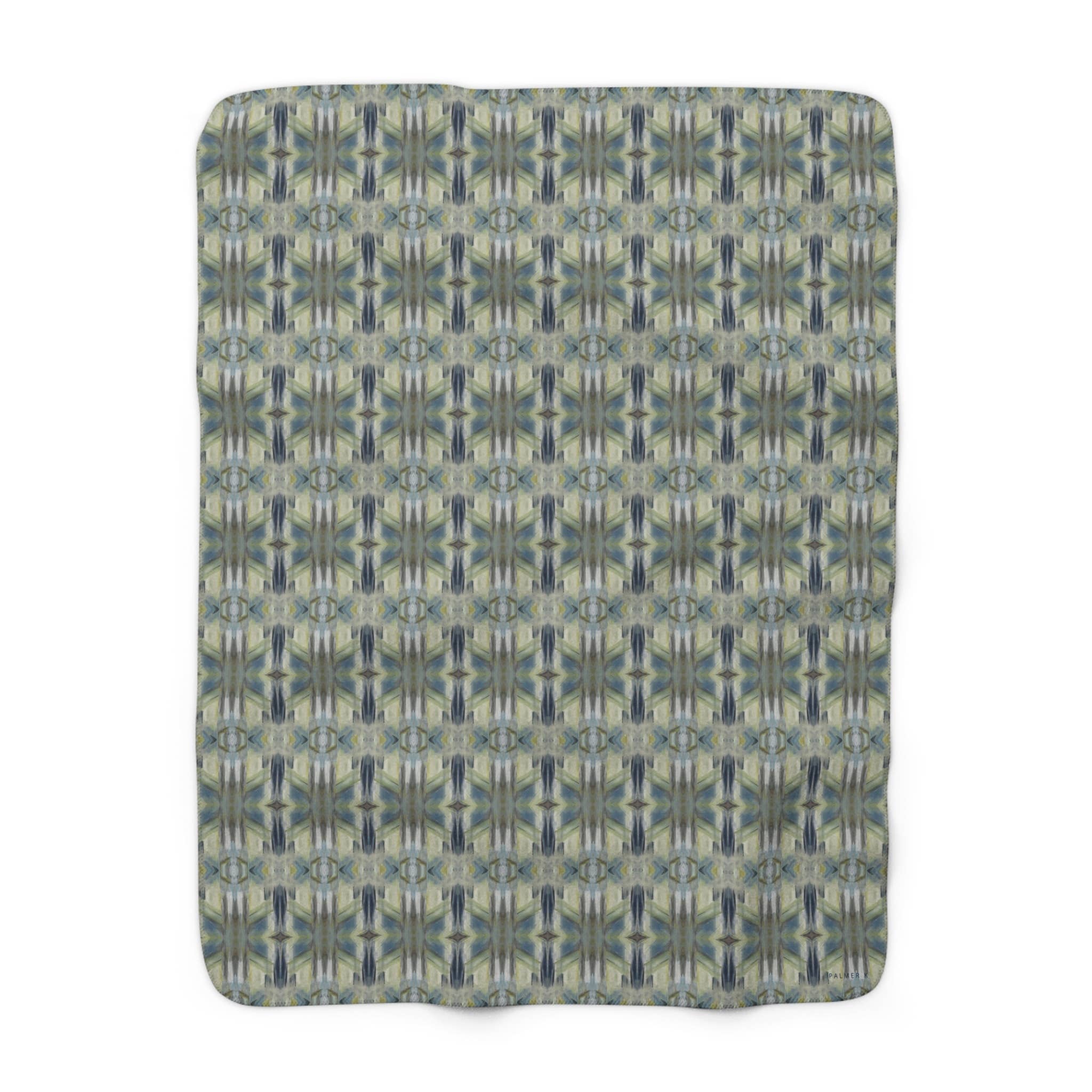 PALMER K Designs - Wholesale Throw Blanket - Sherpa Throw / Blanket: Geometric (BMW/P7)1