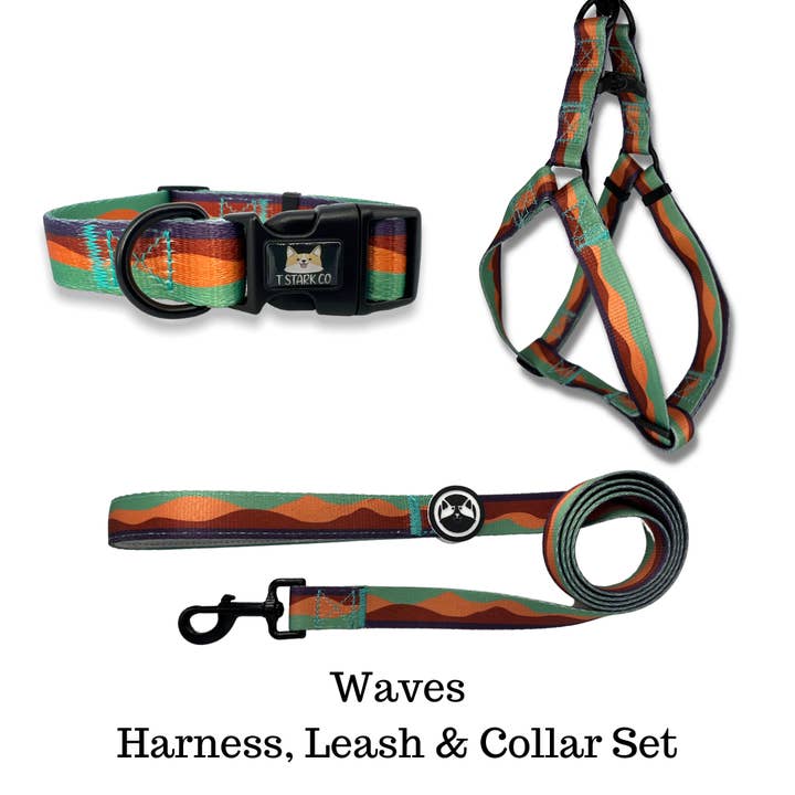 Pride Puppy Safety Trio: Harness, Leash, Collar Set for wholesale by T Stark Co