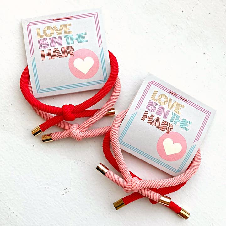Tiny Gift Society - Wholesale Hair Tie - "Love is in the Hair" Hair Tie - Valentines Thank You Gift