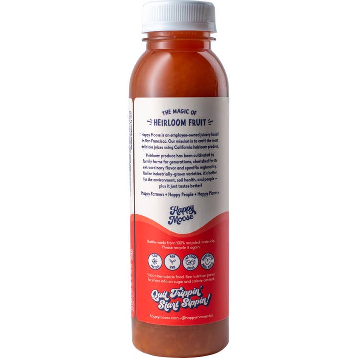 Happy Moose Juice - Wholesale Wellness Juice/Tonic - Blood Orange Bliss - Organic Cold-Press Juice - 150% Vit. C