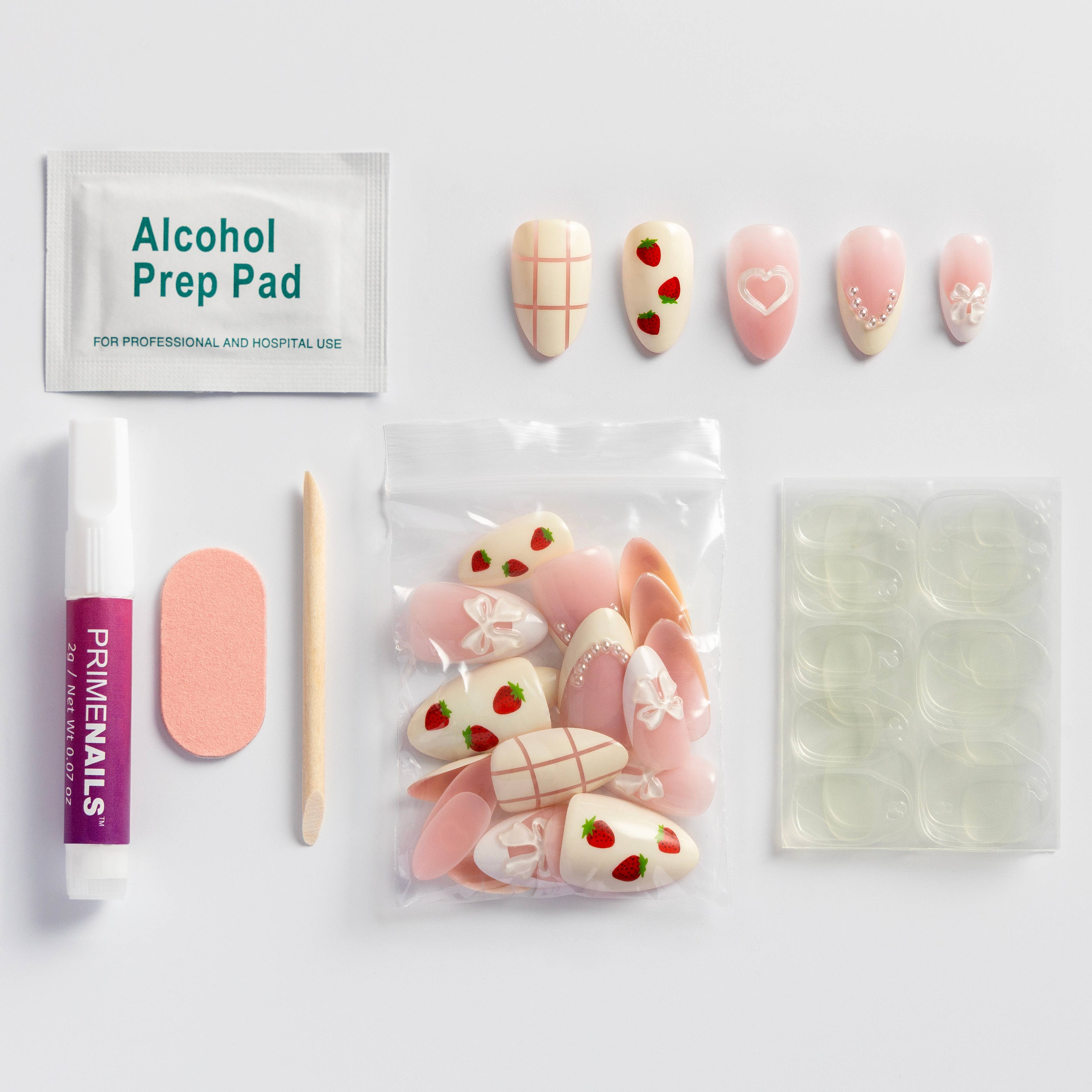 PRIMEBEAUTY - Wholesale Press-On/Fake Nails - Sweet Strawberry Heart Nails3