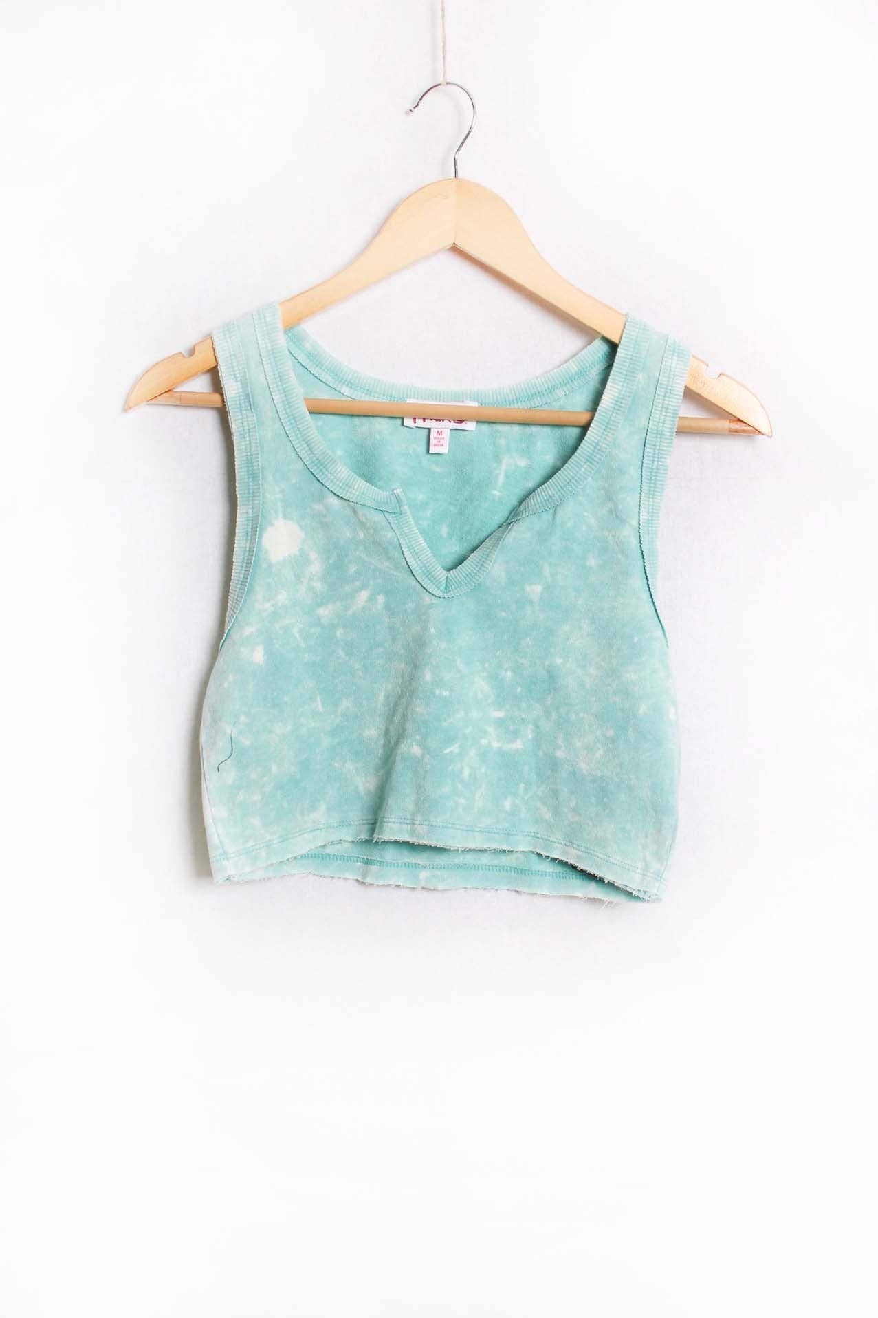 Good Stuff Apparel – Engroshandel Strikket top - Dame – Ærmeløs V-hals Tie Dye Cropped Top til kvinder5