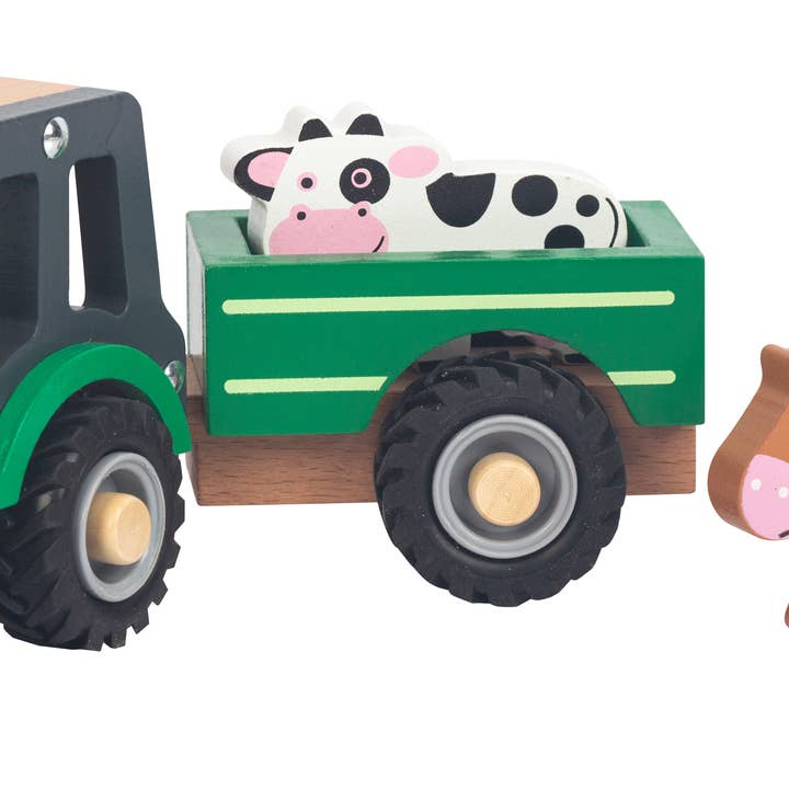 ToysLink - Wholesale Wood Toy - Kids - Farm Tractor - Green