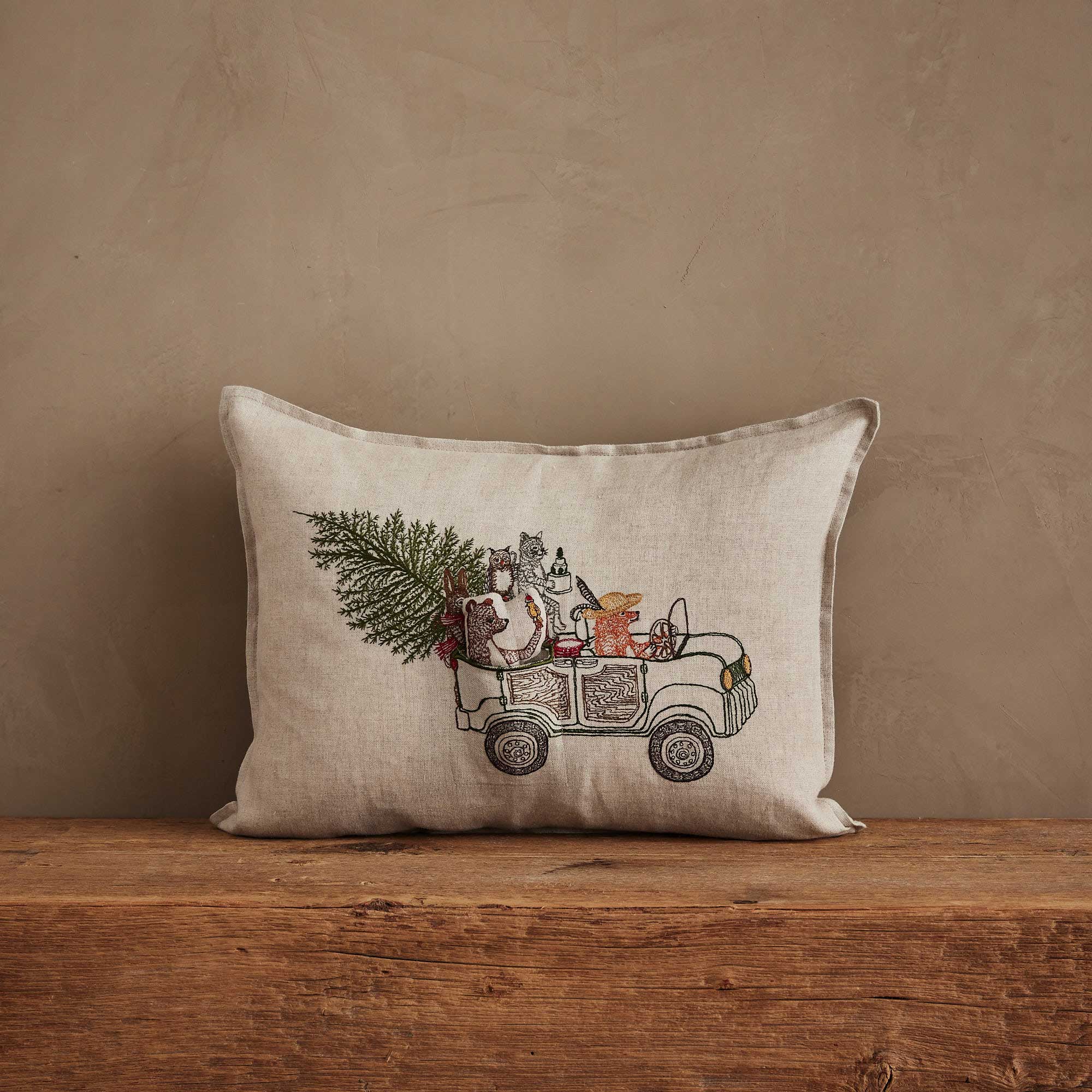 Coral & Tusk - Wholesale Throw/Decorative Pillow - Christmas Tree Car Pocket Pillow0
