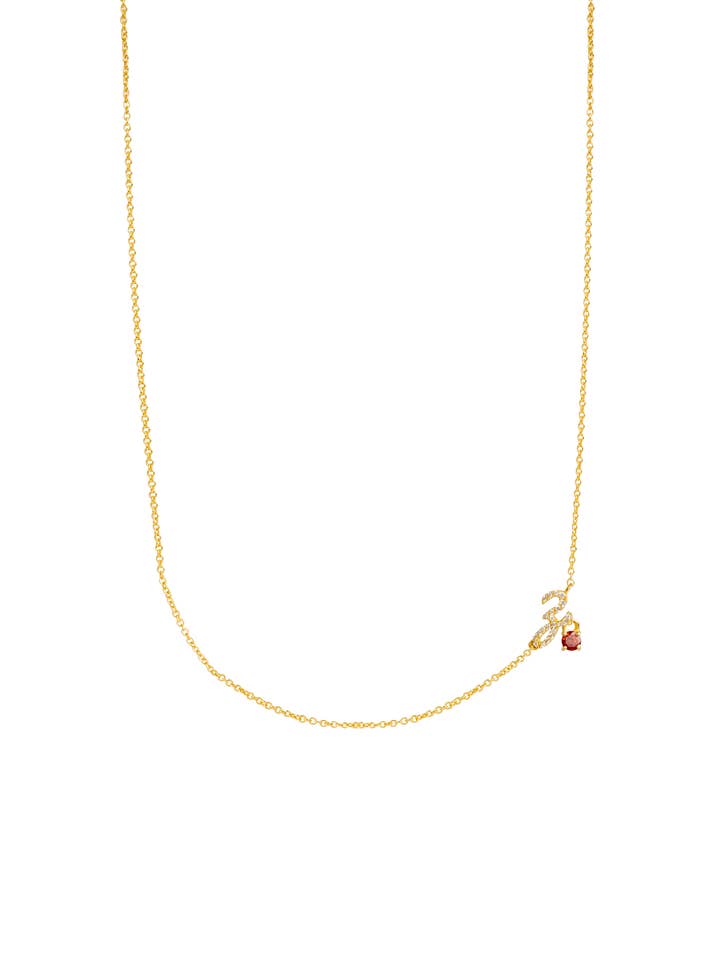 Zircon Initial Necklace Z for wholesale by Lavani Jewels