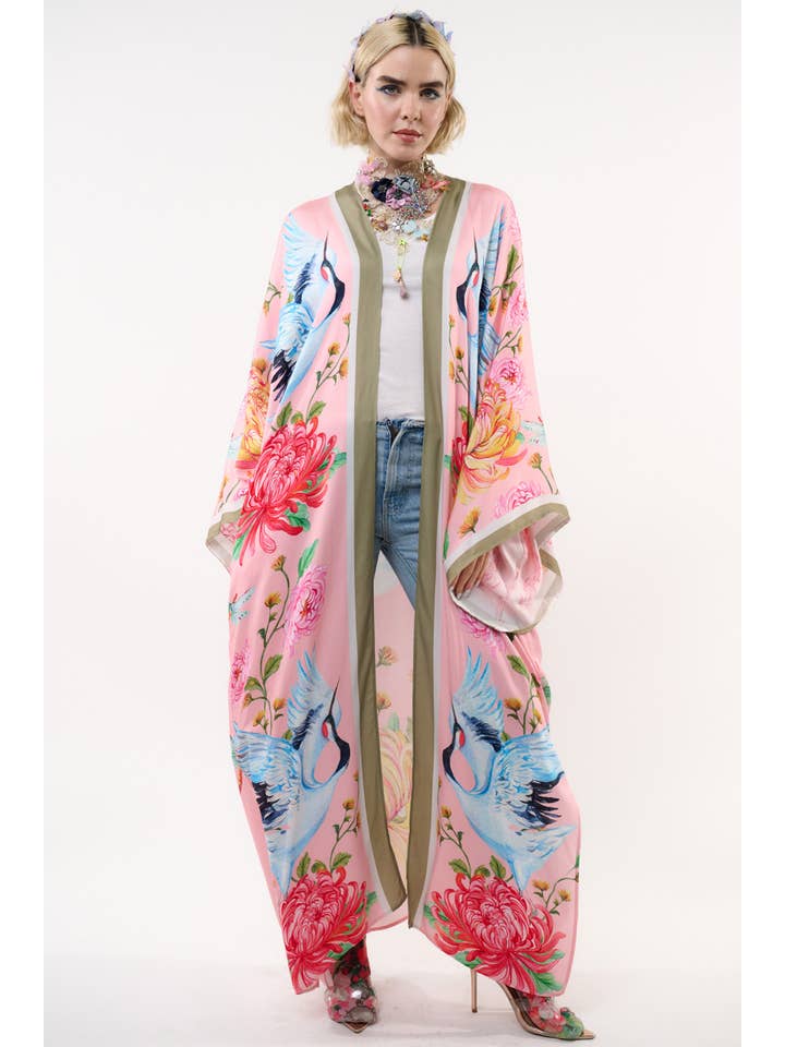 The Legend of the Crane Maxi Kimono / Topper for wholesale on Faire
