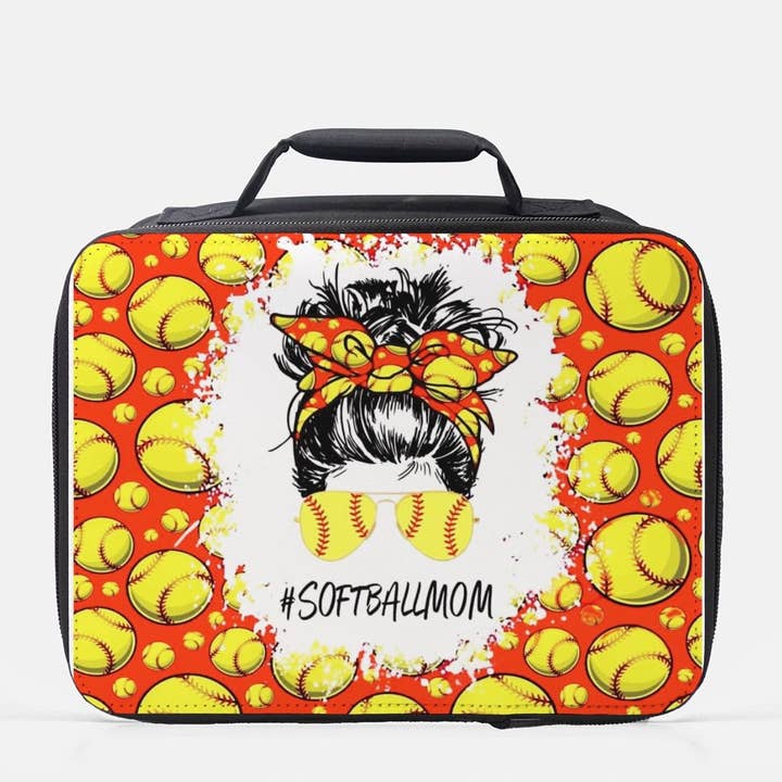Boîte à lunch Softball Mom (isolée) pour la vente par SUNFLOWER DREAMS BOUTIQUE
