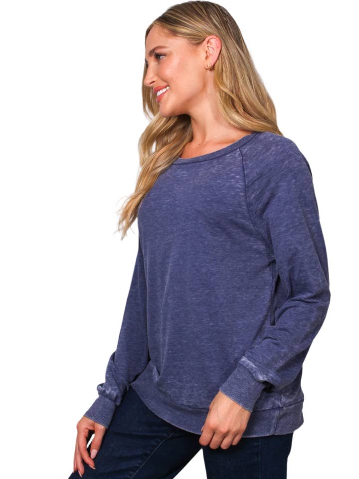 Good Stuff Apparel - Wholesale Sweatshirt - Women's - Women's Long Sleeve Rib Cuff & Hem SweatshirtÂ