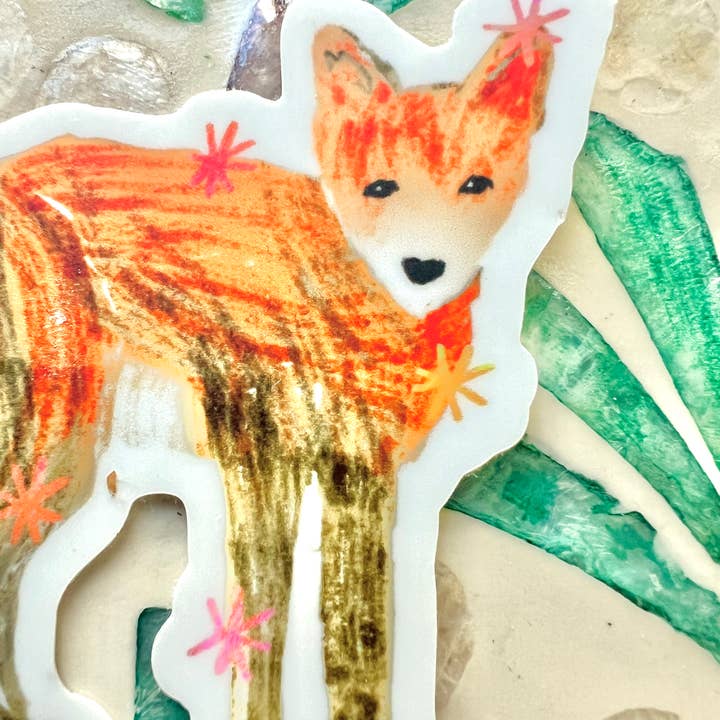 Bramble Schell Studio - Wholesale Sticker - Orange Fox Vinyl Sticker1