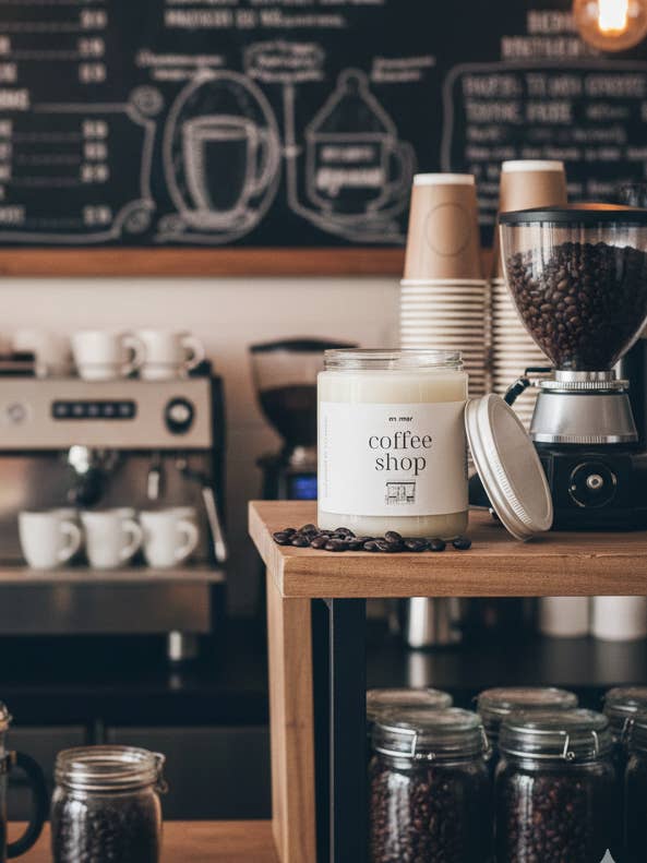 en mer | coffee shop | soy wax candle for wholesale by en mer, co