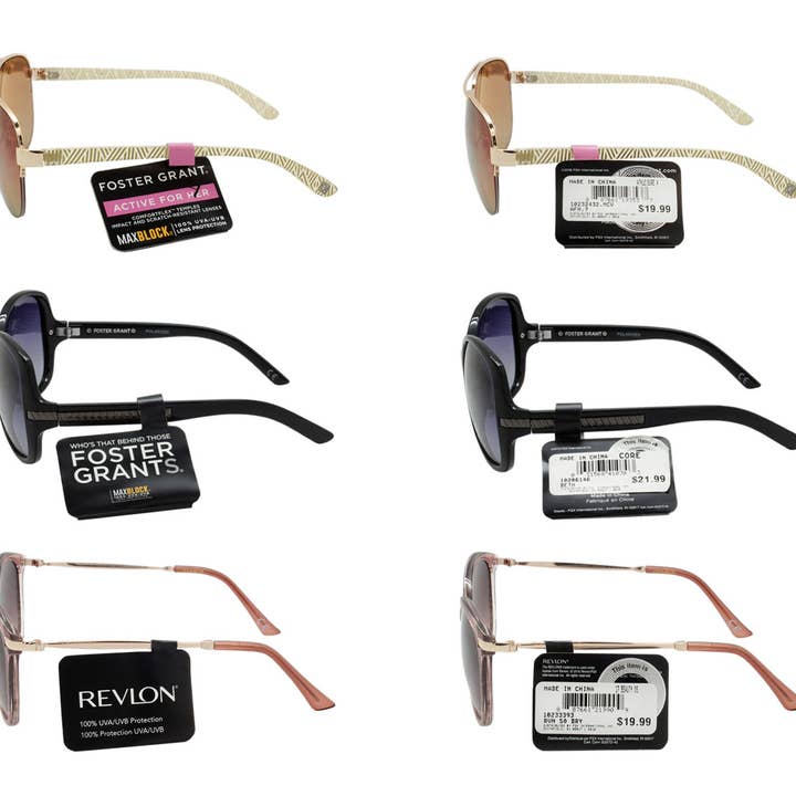 Shark Eyes, Inc – wholesale Sunglasses – Unisex – Foster Grant Sunglass Counter Display 48 PCS Assorted Styles2