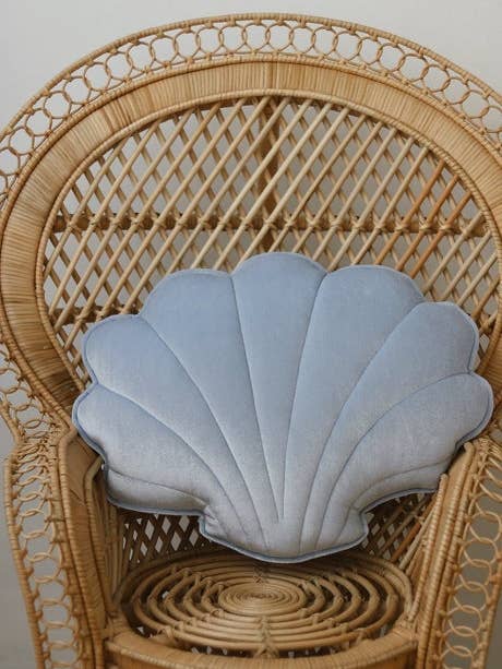 “Blue Pearl” Velvet Shell Pillow for wholesale by Moi Mili