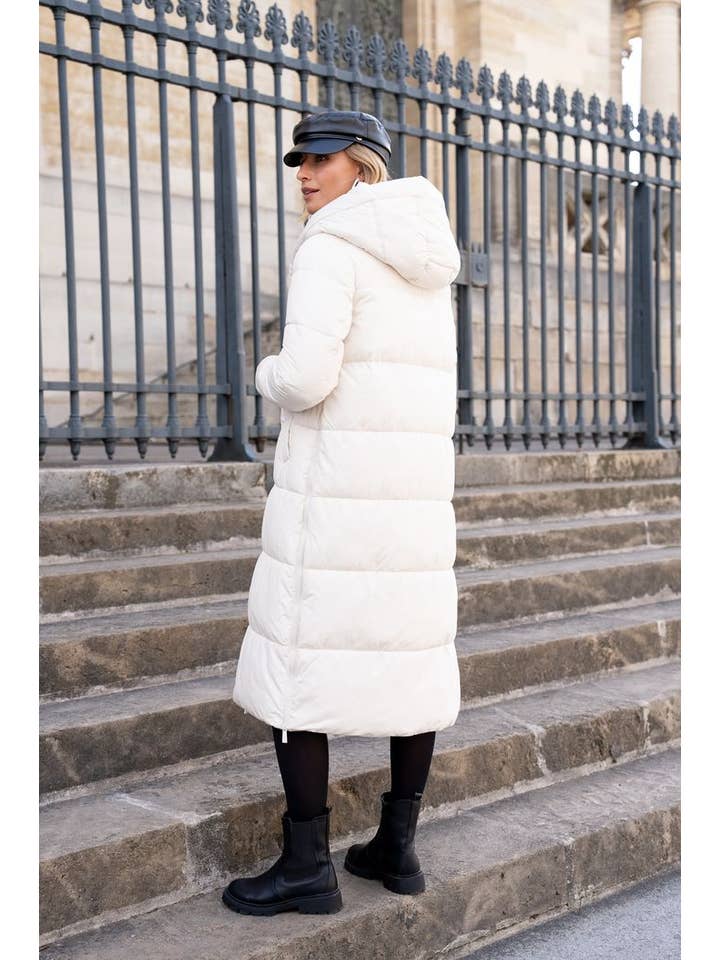 Attrait Paris - Venta al por mayor Plumífero - Mujer - Abrigo acolchado largo con capucha6