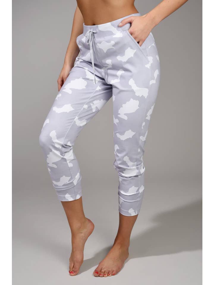 90 Degree by Reflex - Wholesale Athletic Sweatpants/Joggers - Women's - Yogalicious "Lux" Camo Jogger with Drawstring and Pocket