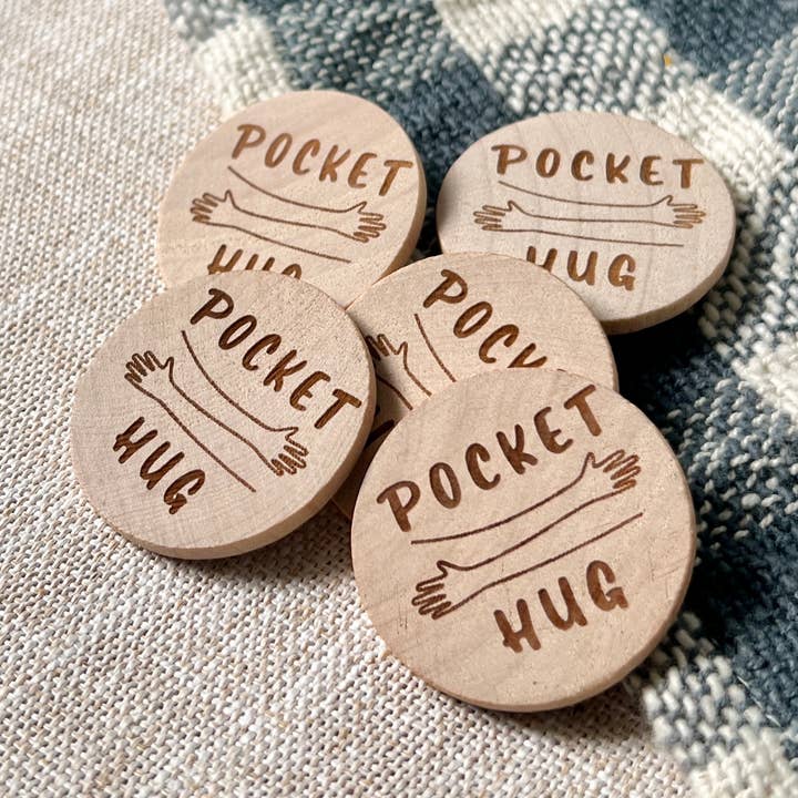 Pocket Hug Wooden Token for wholesale by My Country Story