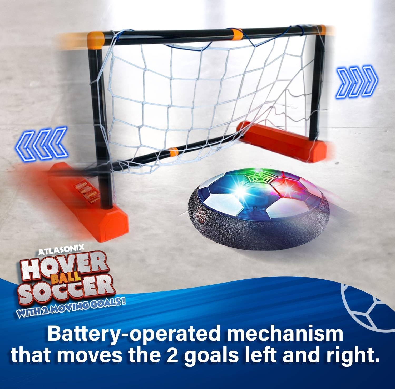 Atlasonix - Vente Jeu de sport – enfant et bébé - Lot de 4 ballons de soccer Moving Goals Hover2