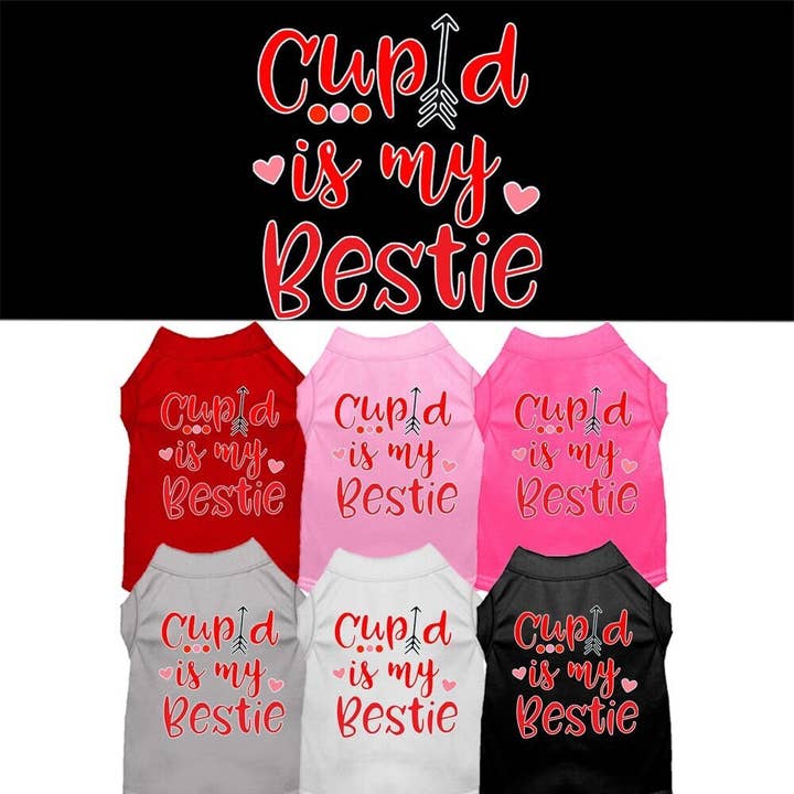 Pet Shirt "Cupid Is My Bestie" for wholesale by As You Wish Apparel