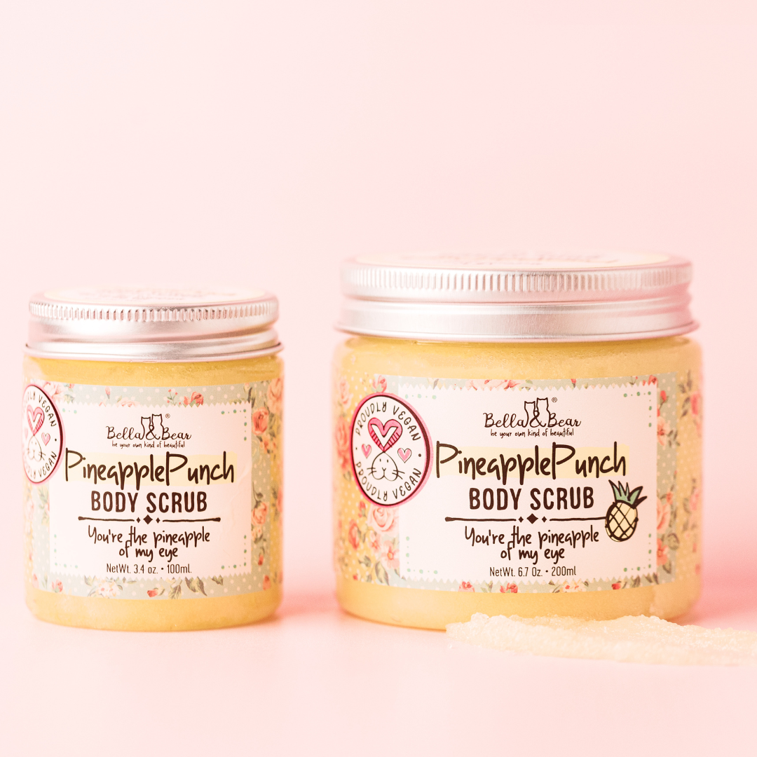 Bella & Bear - Wholesale Body Scrub/Exfoliant - Pineapple Punch Body Scrub Mini 3-in-1 Cleanse Scrub Soften3
