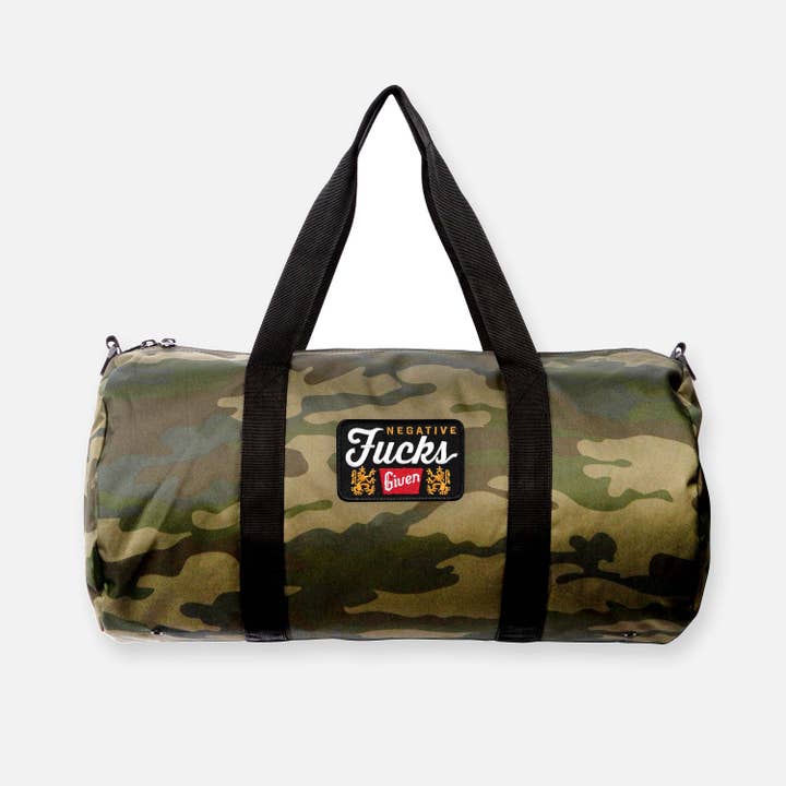 NEGATIVE FUCKS DUFFEL BAG for wholesale by Webig Moto Company