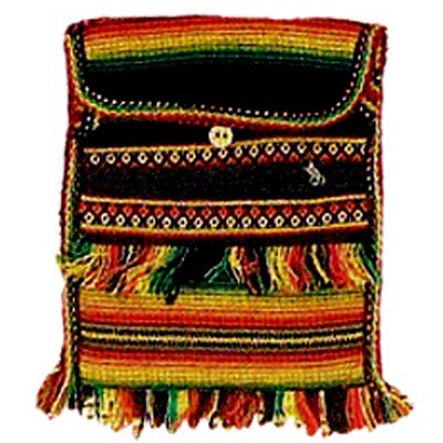 Pichincha - Wholesale Crossbody Bag - Women's - Rasta Tribal Peruvian Square Fringe Jr Crossbody Purse Bag