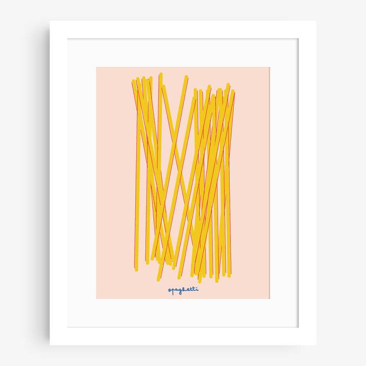 Spaghetti Pasta Print for wholesale by Fond Printed Goods