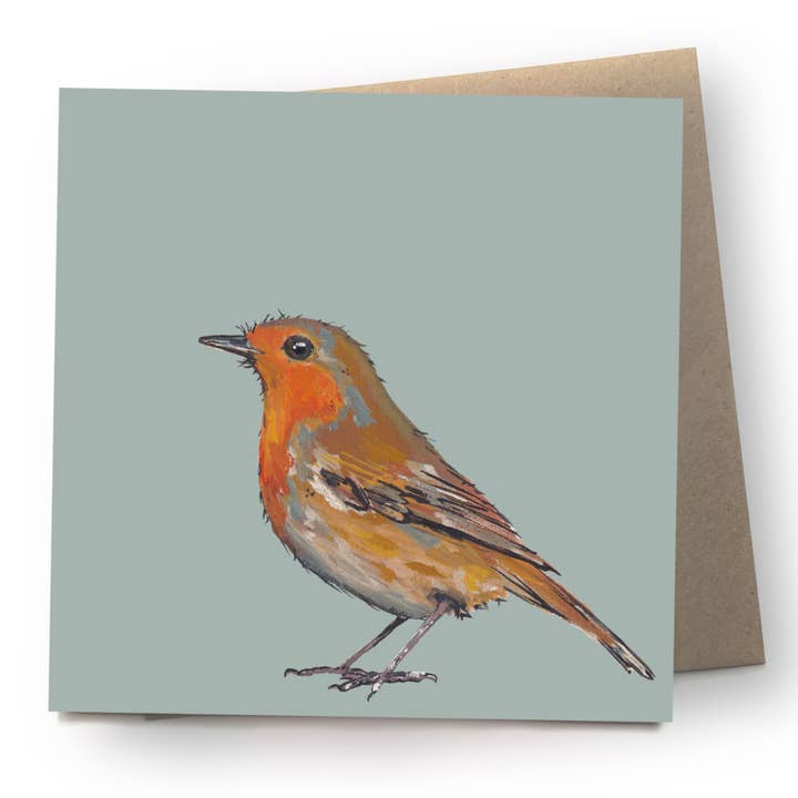 Robin Card | Eco | Recycled | Bird | Blank for wholesale by Ellwood Parker