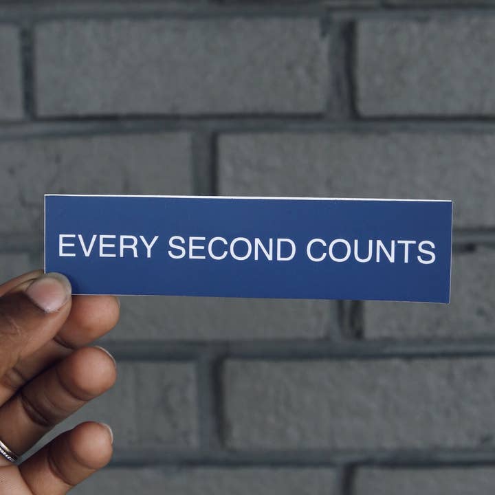 The Bear Every Second Counts Sticker for wholesale by N.B. GOODS