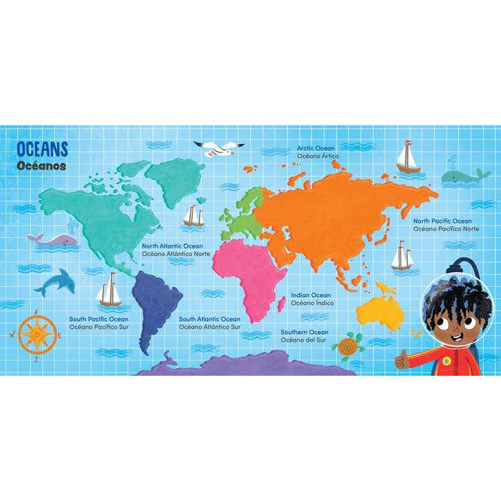 Gibbs Smith - Wholesale Book - Kids - My First 100 Ocean Words in English and Spanish- Lil' Libros