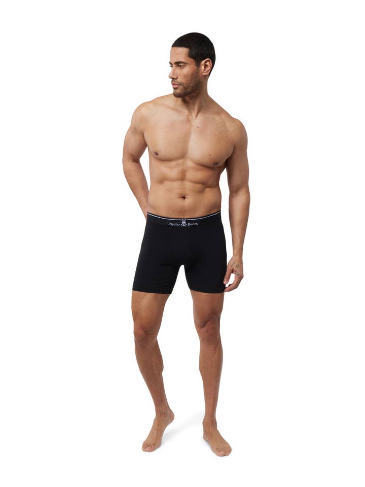 Lot de 2 boxers en maille unie pour homme -001 Noir pour la vente par Psycho Bunny