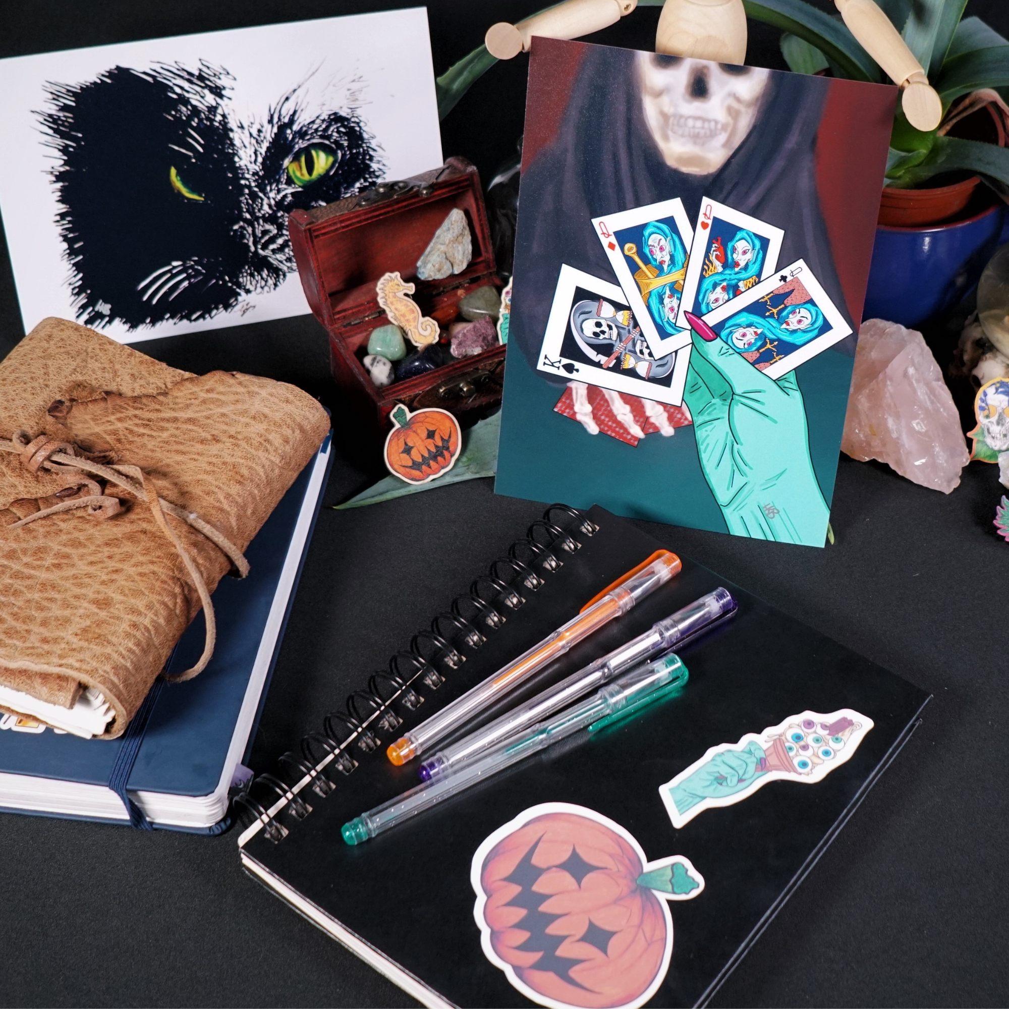 Hannah Kate Makes - Wholesale Art Print - Baba & the Reaper Art Print - A5/A4 - Baba Yaga & Death9