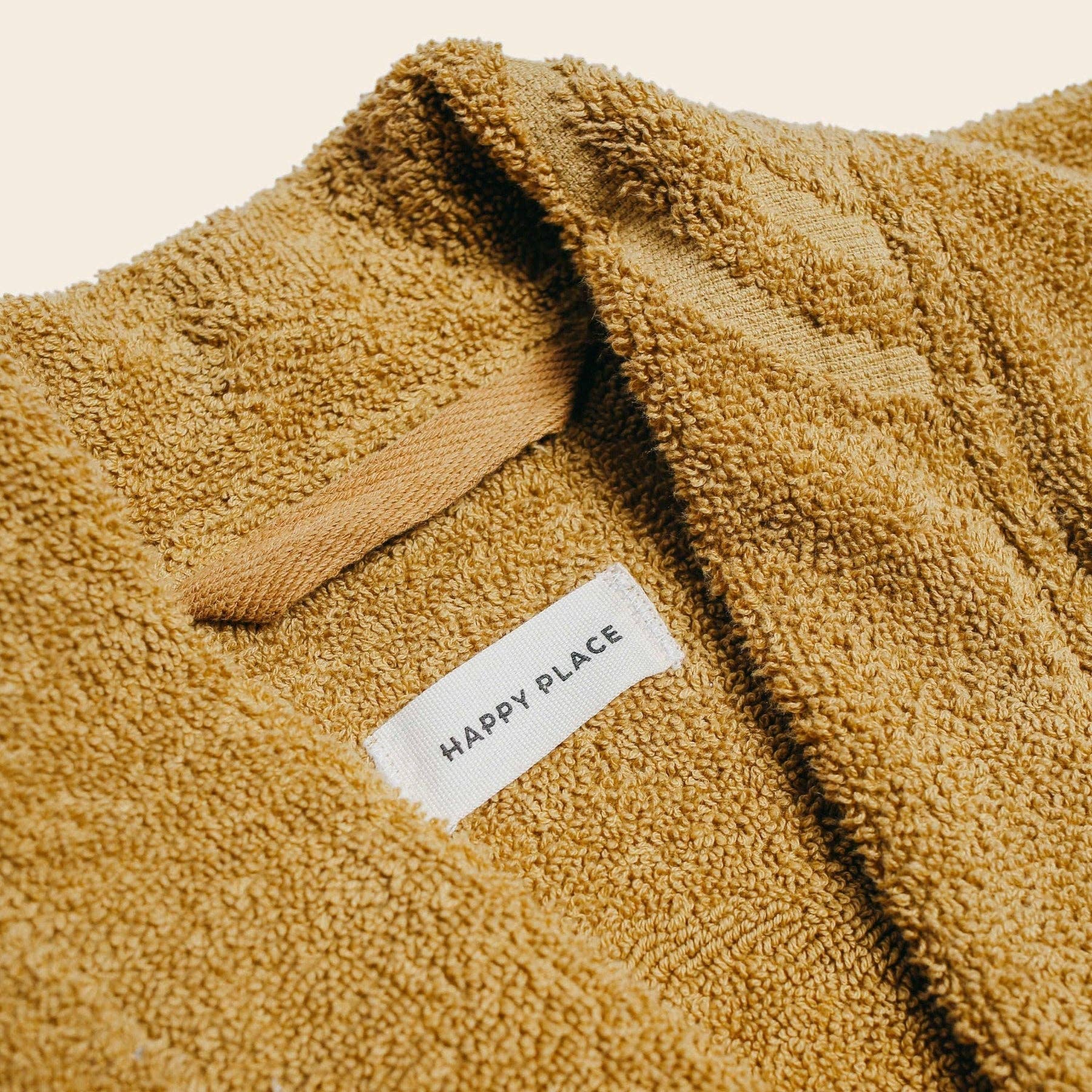 Happy Place Brand - Venta al por mayor Bata - Mujer - Albornoz de rizo con diseño sonriente para la piscina7