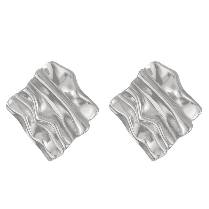 SALINA TRADING INC - Wholesale Dangle Earrings - Geometric Titanium Steel Earrings for Women - Trendy Heart and Round Shapes7