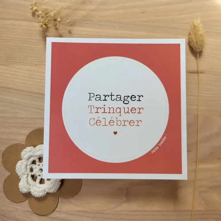 jolislundis – wholesale Vardagliga hälsningskort – Meny *Dela, Skåla, Fira*0