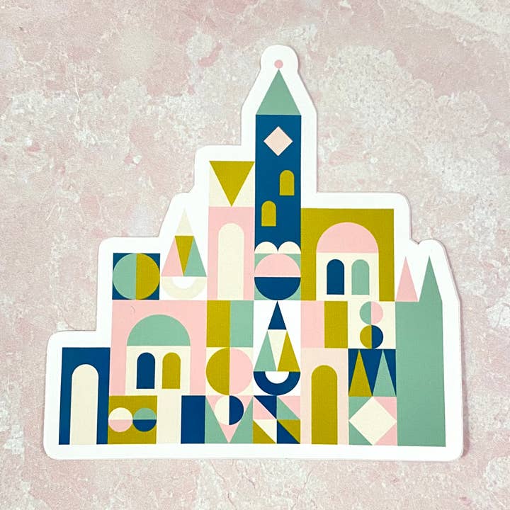 Geometric castle sticker for wholesale by Charmed & Cozy