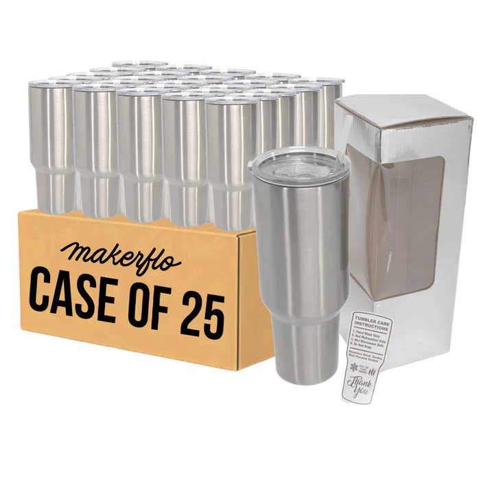 40oz Stainless Steel Tumbler for wholesale by MakerFlo