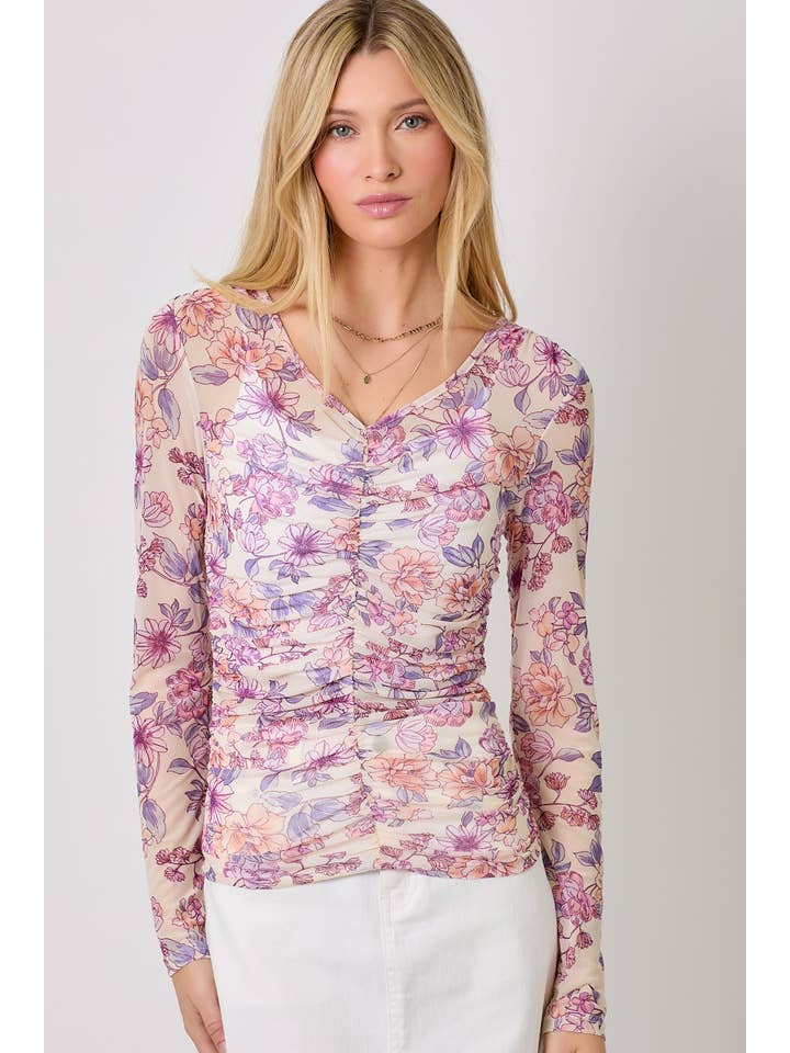 Mystree - Wholesale Blouse - Women's - 60527 Floral Ruching Top 6